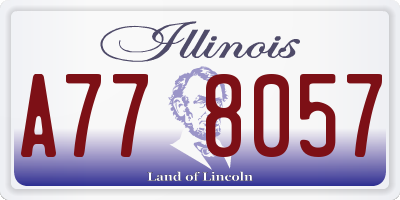 IL license plate A778057
