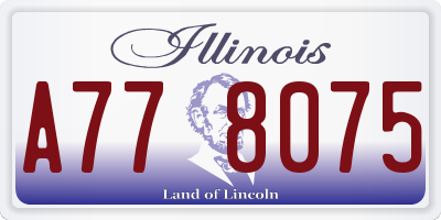 IL license plate A778075