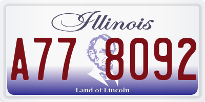 IL license plate A778092