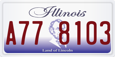 IL license plate A778103