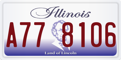 IL license plate A778106