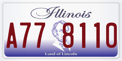 IL license plate A778110