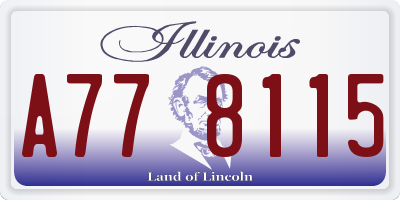 IL license plate A778115