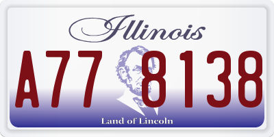 IL license plate A778138