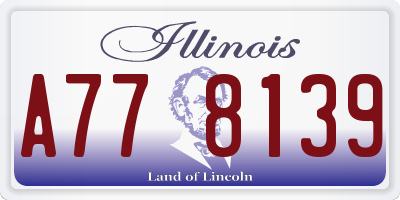 IL license plate A778139