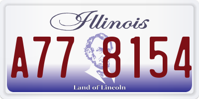 IL license plate A778154