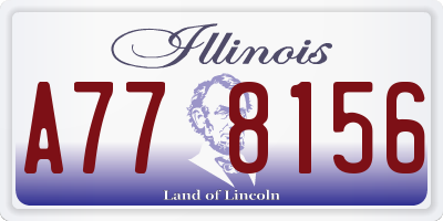 IL license plate A778156