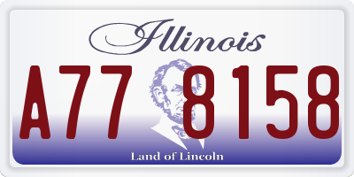 IL license plate A778158