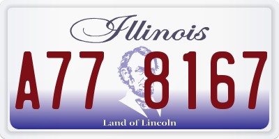 IL license plate A778167
