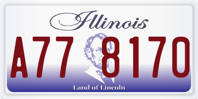 IL license plate A778170