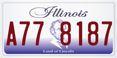 IL license plate A778187