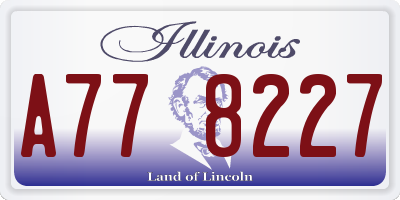 IL license plate A778227