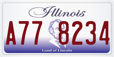 IL license plate A778234