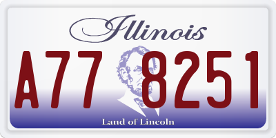 IL license plate A778251