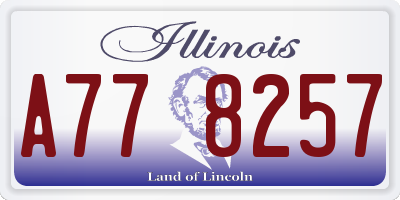 IL license plate A778257