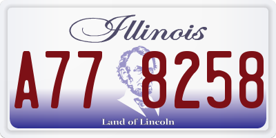 IL license plate A778258