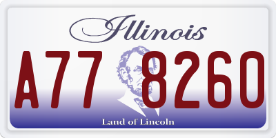 IL license plate A778260