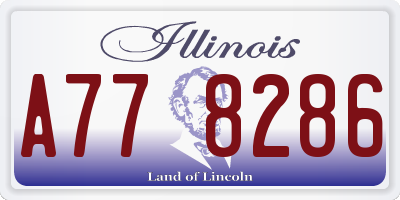IL license plate A778286