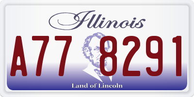IL license plate A778291