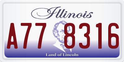 IL license plate A778316