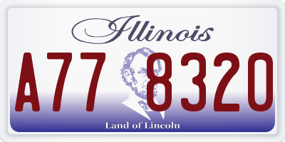 IL license plate A778320