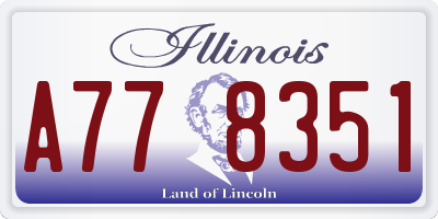 IL license plate A778351