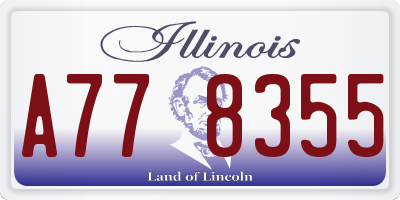 IL license plate A778355