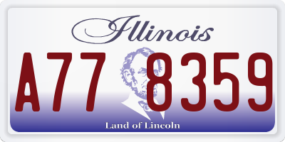 IL license plate A778359