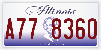 IL license plate A778360