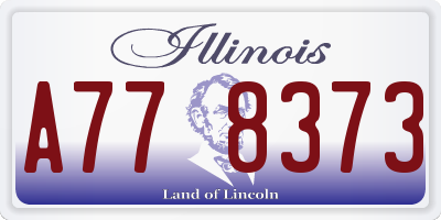 IL license plate A778373
