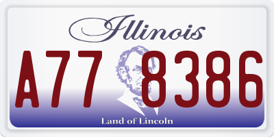 IL license plate A778386
