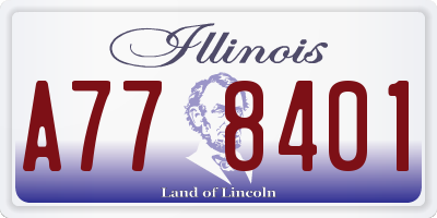 IL license plate A778401