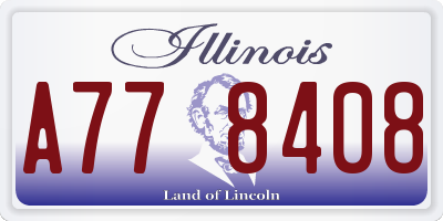 IL license plate A778408