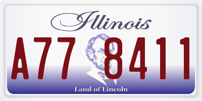 IL license plate A778411
