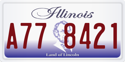IL license plate A778421