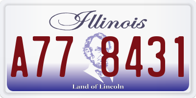 IL license plate A778431