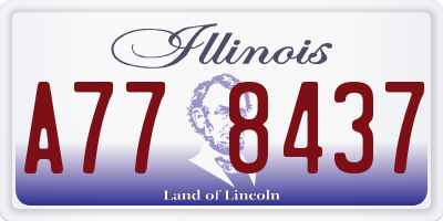 IL license plate A778437