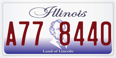 IL license plate A778440