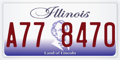 IL license plate A778470