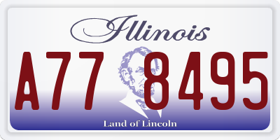 IL license plate A778495