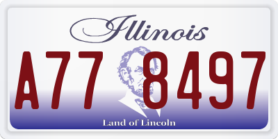 IL license plate A778497