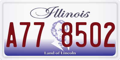 IL license plate A778502