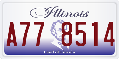 IL license plate A778514