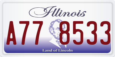 IL license plate A778533