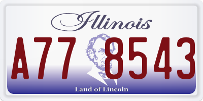 IL license plate A778543