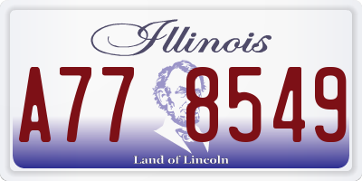 IL license plate A778549