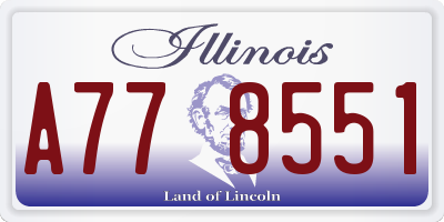 IL license plate A778551