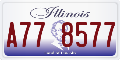 IL license plate A778577