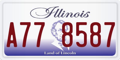 IL license plate A778587