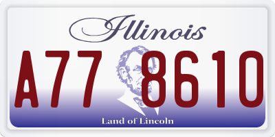IL license plate A778610